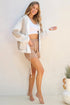 'Thea' Patchwork Long Sleeve Jacket - Celes Fashion